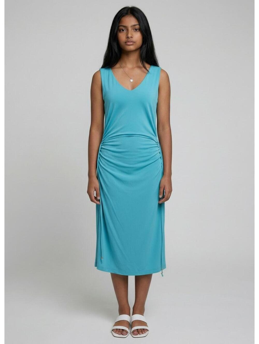 Kelly by Clinton Kelly NWOT Ruched Dress-Size XS-Turquoise Blue